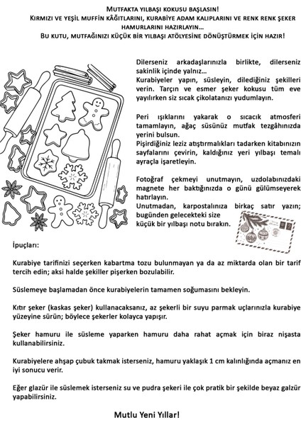 Yılbaşı Kurabiye ve Kek Süsleme Kutusu – Yetişkin Yeni Yıl Pişirme ve Dekorasyon Seti (Kurabiye Kalıbı, Yenilebilir Süsler ve Dekoratif Malzemeler Dahil) fırsatları