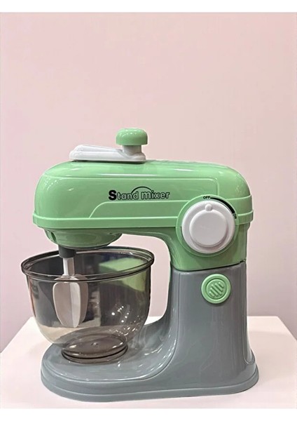 Sesli 22 cm Oyuncak 360 Derece Dönen Full Fonksiyon Hamur Yoğurma Makinesi Evcilik Mutfak Set