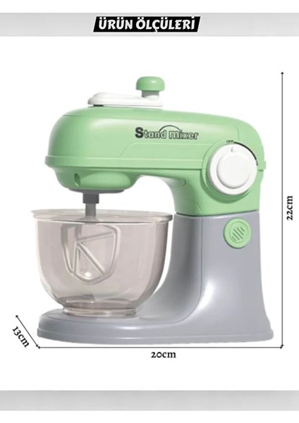 Sesli 22 cm Oyuncak 360 Derece Dönen Full Fonksiyon Hamur Yoğurma Makinesi Evcilik Mutfak Set indirimleri