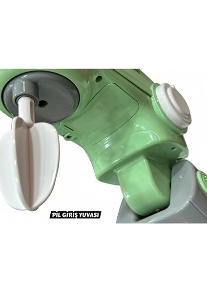 Sesli 22 cm Oyuncak 360 Derece Dönen Full Fonksiyon Hamur Yoğurma Makinesi Evcilik Mutfak Set