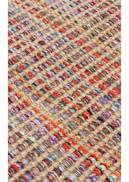 Maçka 01 Multy Jüt Görünümlü Hasır Dokusu ve Kaydırmaz Tabanıyla Dış Mekana Uygun Şık Bohem Halı fırsatları