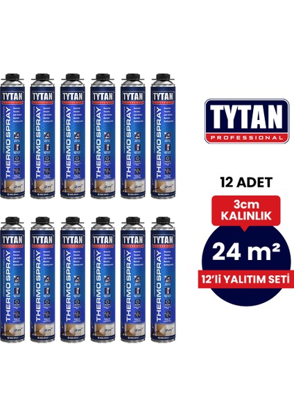 Tytan Poliüretan Köpük (12 ADETX870 Ml- 24 M2)