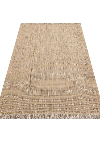 Maçka 01 Beıge Jüt Görünümlü Hasır Dokusu ve Kaydırmaz Tabanıyla Dış Mekana Uygun Şık Bohem Halı indirimleri
