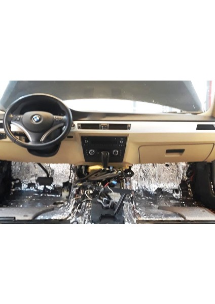 9mm kalınlık- 200*100 cm (2m2) Alüminize Folyo Kaplı Oto Araç Kaput Ses Yalıtım Süngeri Yapışkanlı fiyatları