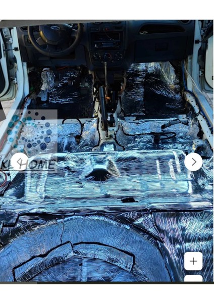 9mm kalınlık- 200*100 cm (2m2) Alüminize Folyo Kaplı Oto Araç Kaput Ses Yalıtım Süngeri Yapışkanlı