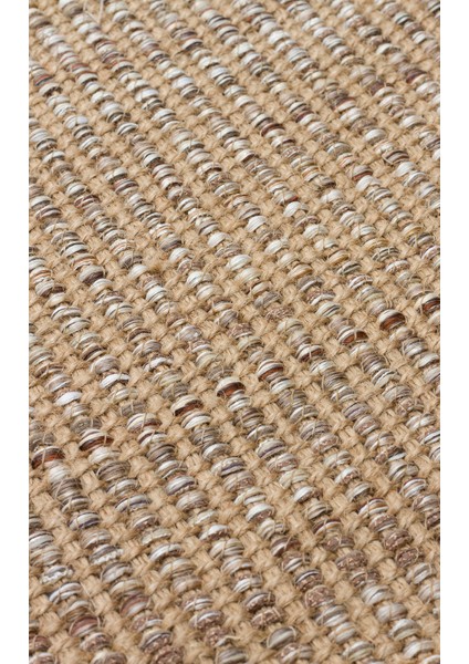 Maçka 01 Beıge Jüt Görünümlü Hasır Dokusu ve Kaydırmaz Tabanıyla Dış Mekana Uygun Şık Bohem Halı fırsatları