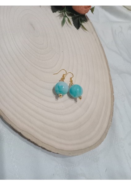 Mavi Parlak Top Küpe fiyatları