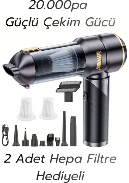 ST-6693APLUS 20000 Pa Şarjlı Kablosuz El Süpürgesi | Fırçasız Motorlu Araç Süpürgesi