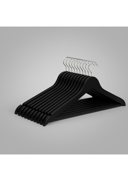 10 Adet Ahşap Vernikli Askılık Elbise Gömlek Kıyafet Askısı Cilalı Premium Kalite indirimleri