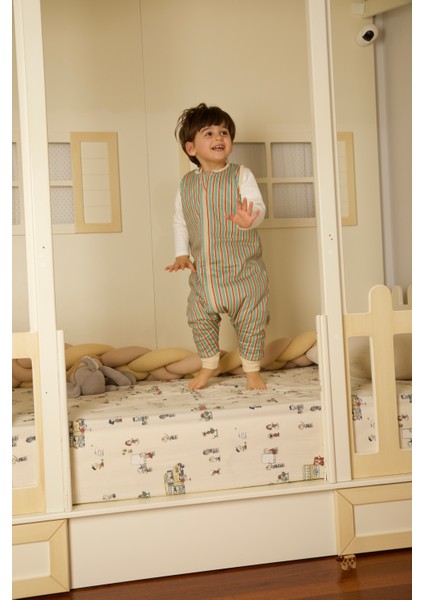 Baby Home Retro Mint 0.5 TOG Bebek Uyku Tulumu OEKO-TEX Sertifikalı %100 Pamuk indirimleri