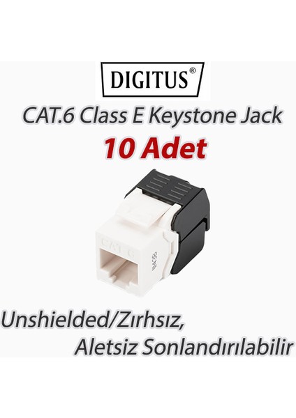 Cat6 Class E Keystone Jack -10LU Paket