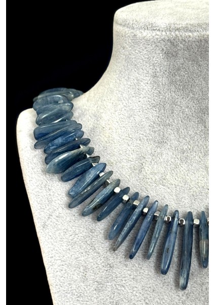 Kyanit & Hematit Doğaltaş Kadın Kolye (925 AYAR GÜMÜŞ) fırsatları