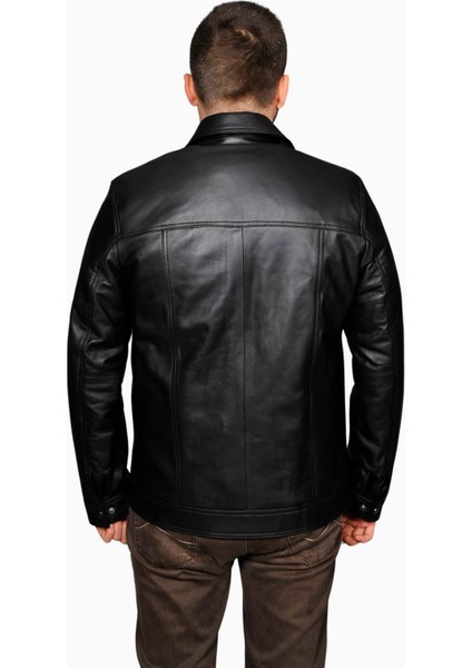 Morata Hakiki Deri Punto Dikişli Erkek Siyah Ceket indirimleri