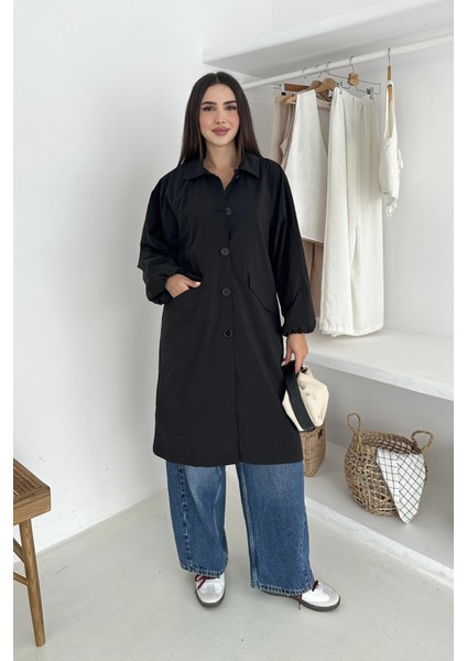 Kadın Astarlı Uzun Trençkot fiyatları