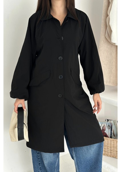 Kadın Astarlı Uzun Trençkot fırsatları