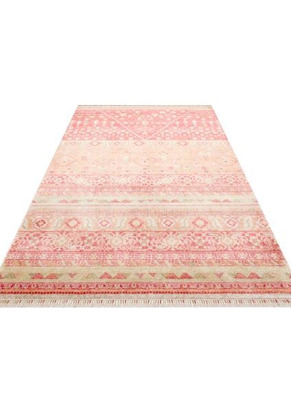 Milas 17 Red Autumn Uşaklı Kadınların Yoğun El Emeği ile Dokuduğu %100 Doğal Tencel Tezgah Halısı