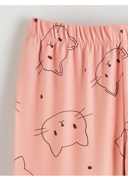 Özmarka Yeni Sezon Bisiklet Yaka Polar Kız Çocuk Pijama Takımı