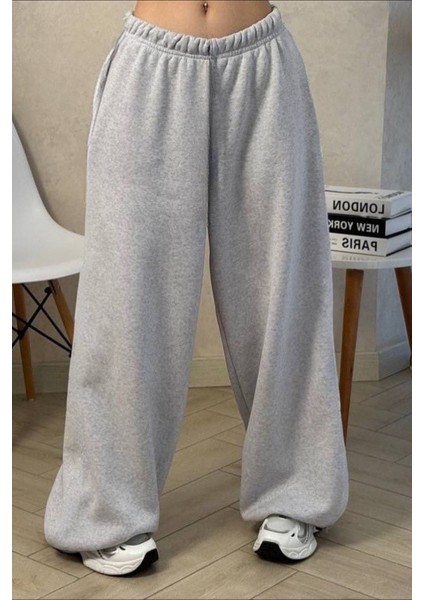 Büyük Beden Yüksek Bel Paçası Ayarlanabilir Oversize Baggy Eşofman Altı modelleri