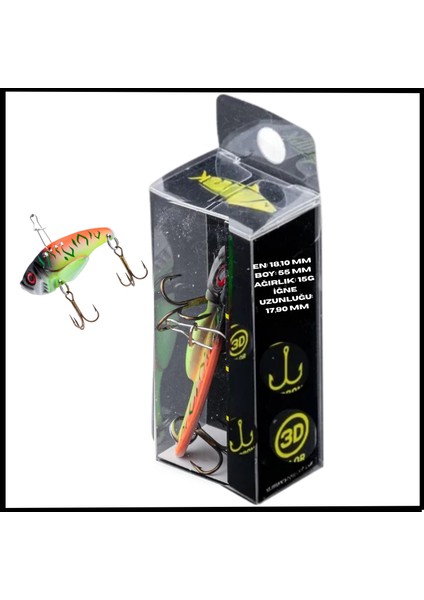 Uyguna-Yakala 15G 55MM- Titreşim Yem Uv Alevi- Uv BOYALI-YEM.752