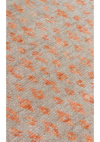 Milas 15 Beıge Autumn Uşaklı Kadınların Yoğun El Emeği ile Dokuduğu %100 Doğal Tencel Tezgah Halısı indirimleri