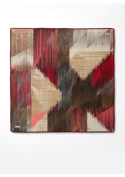 Bordo Çizgi Desen Twill Ipek EŞARP-0916 fırsatları