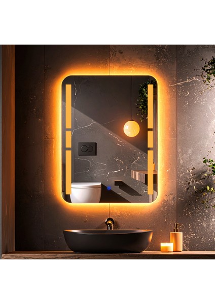 Drayno Amber Led'li Lazer Kumlamalı Lavabo & Banyo Aynası (Dokunmatik Sensörlü) modelleri