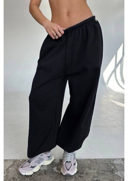 Büyük Beden Yüksek Bel Paçası Ayarlanabilir Oversize Baggy Eşofman Altı modelleri