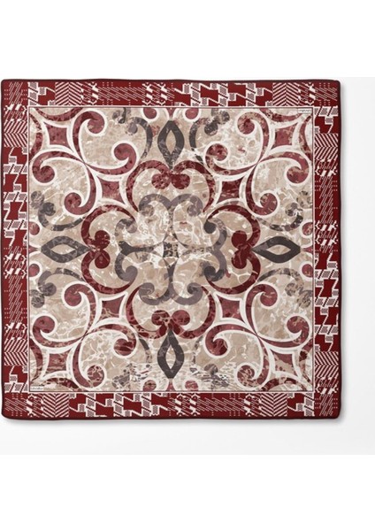 Kırmızı Desenli Twill Ipek EŞARP-0918 fırsatları