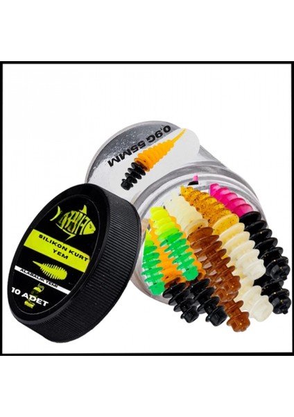 Uyguna-Yakala 0,9g 55MM-SILIKON Kurt Yem - Alabalık Yemi - Karides KOKULU-YEM.756