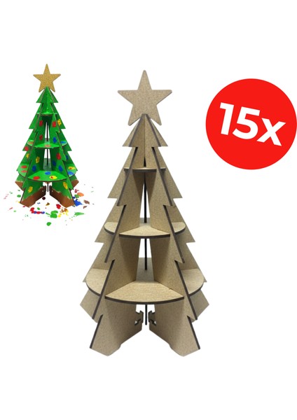 Ahşap Yılbaşı Tasarım Seti – Kreş Eğitim ve Aktivite Malzemesi