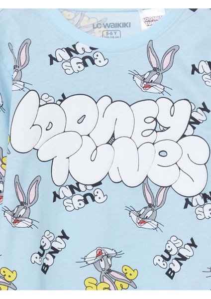 Artı Yeni Sezon Bugs Bunny Baskılı Erkek Çocuk Pijama Takım modelleri