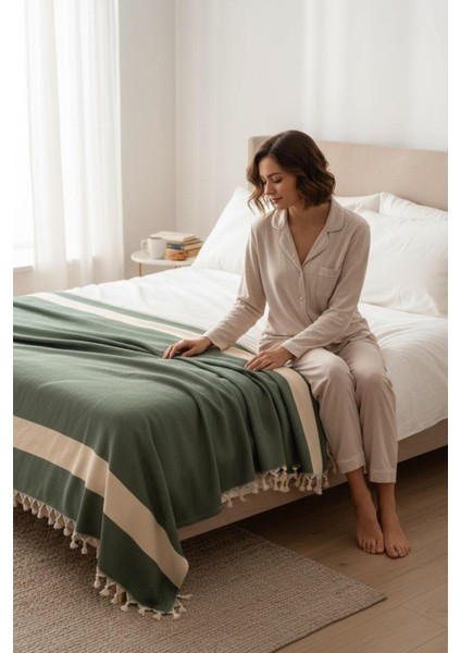 %100 Pamuk Çift Kişilik Püsküllü Pike, Yatak Örtüsü 200X240 cm fiyatları