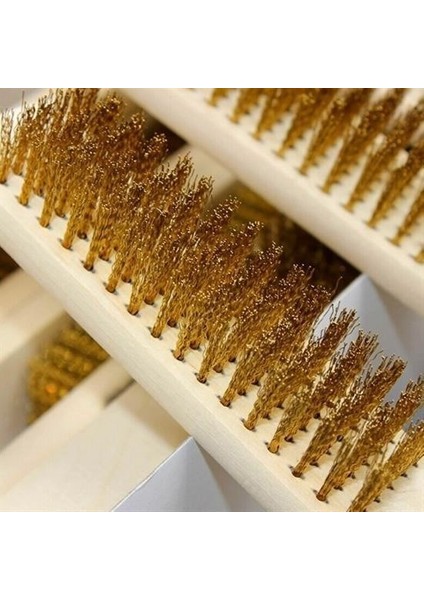 Buffer® Metal Telli Fırça Ahşap Saplı Pas Kir Sökme Temizleme Fırçası