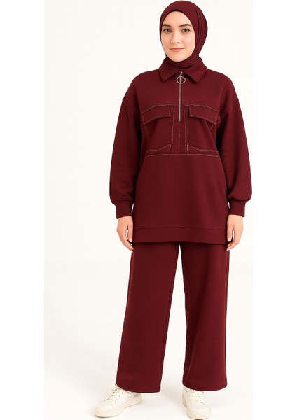 20602 Modal Kumaş Cep Detaylı Takım