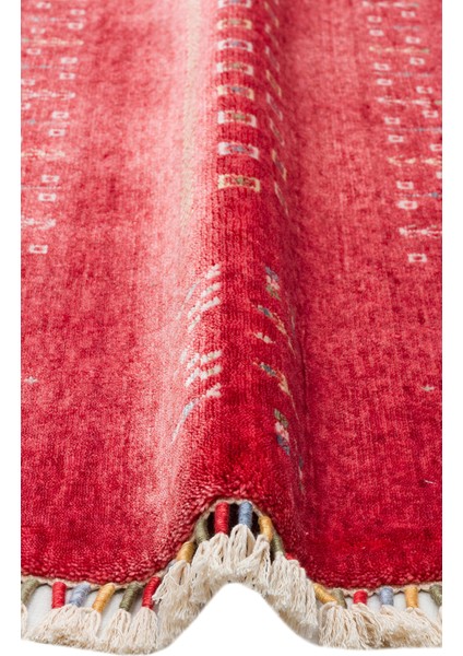 Milas 06 Red Q Uşaklı Kadınların Yoğun El Emeği ile Dokuduğu %100 Doğal Tencel Tezgah Halısı modelleri