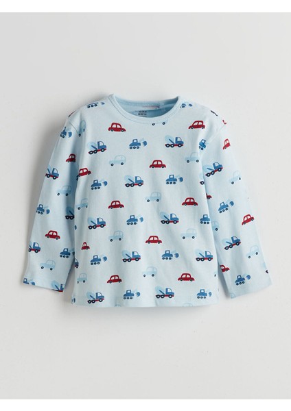 Peak Yeni Sezon Bisiklet Yaka Baskılı Erkek Bebek Pijama Takımı fiyatları