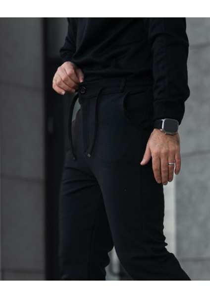 Jagger Erkek Pantolon Likralı Bağcık Detaylı Klasik Erkek Jogger Kumaş Pantolon fiyatları