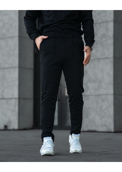 Jagger Erkek Pantolon Likralı Bağcık Detaylı Klasik Erkek Jogger Kumaş Pantolon fırsatları