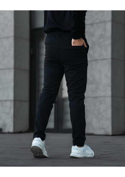 Jagger Erkek Pantolon Likralı Bağcık Detaylı Klasik Erkek Jogger Kumaş Pantolon