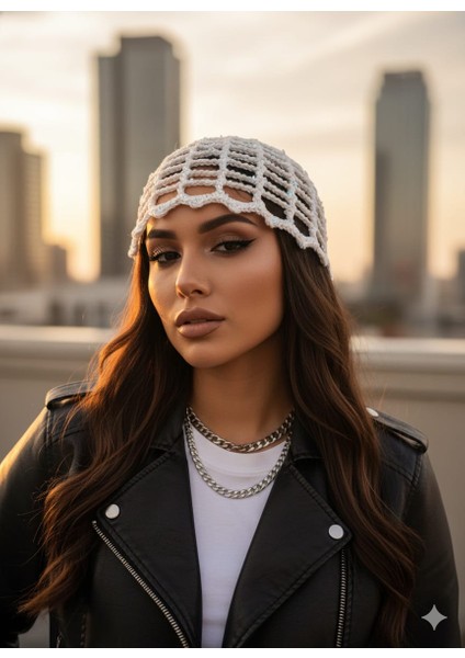 Açık Renk Pullu Kroşe Şapka fiyatları