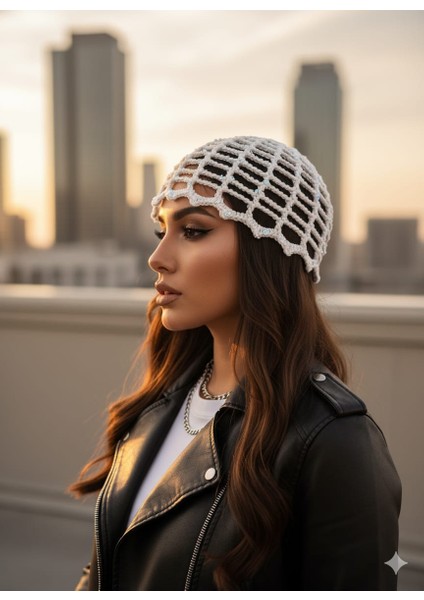 Açık Renk Pullu Kroşe Şapka modelleri