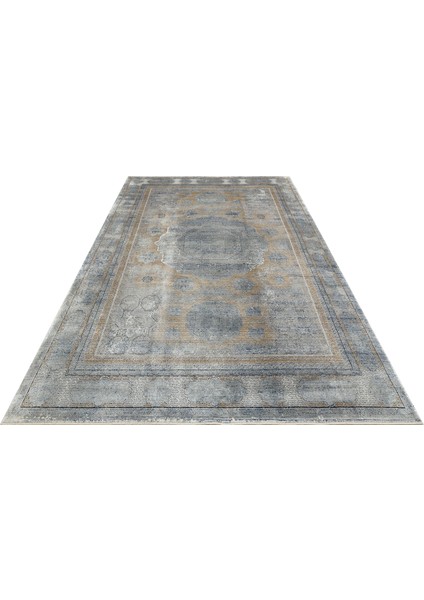 Kotor 04 Antrasit Gold Sık Dokuma Bambu ile Üretilen Modern ve Sade Salon, Oturma Odası Halısı modelleri