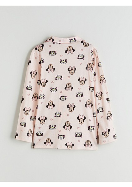 Lcw Kidspembe Gömlek Yaka Minnie Mouse Baskılı Kız Çocuk Pijama Takımı fırsatları