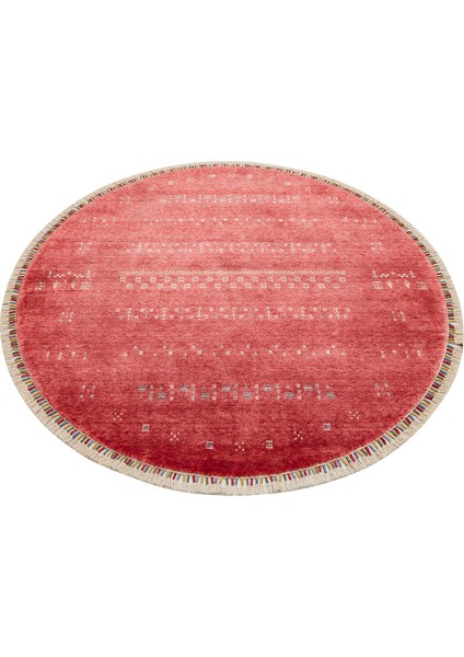 Milas 06 Red Q Uşaklı Kadınların Yoğun El Emeği ile Dokuduğu %100 Doğal Tencel Tezgah Halısı