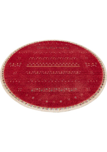 Milas 06 Red Q Uşaklı Kadınların Yoğun El Emeği ile Dokuduğu %100 Doğal Tencel Tezgah Halısı