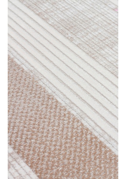 Kotor 13 Cream Beıge Sık Dokuma Bambu ile Üretilen Modern ve Sade Salon, Oturma Odası Halısı indirimleri