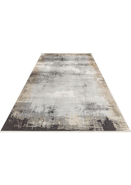 Kotor 12 Grey Gold Sık Dokuma Bambu ile Üretilen Modern ve Sade Salon, Oturma Odası Halısı