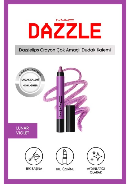 Dazzlelip Crayon Işıltılı Dudak Kalemi - Lunar Violet