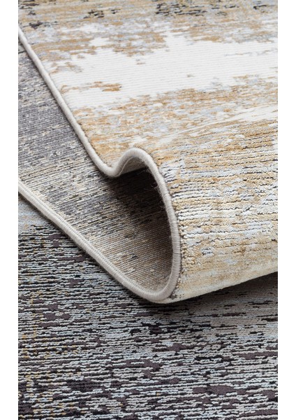 Kotor 12 Grey Gold Sık Dokuma Bambu ile Üretilen Modern ve Sade Salon, Oturma Odası Halısı