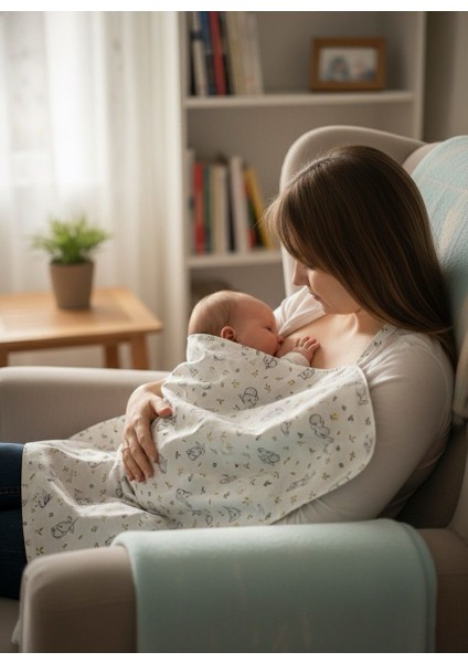 Emzirme Önlüğü %100 Pamuk Kumaş